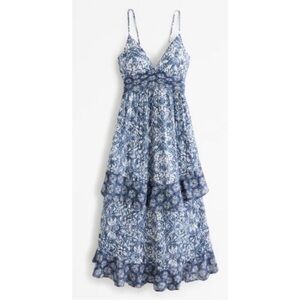 Abercrombie & Fitch tiered Tie-Back Flowy Maxi Dress- Size M - NWOT